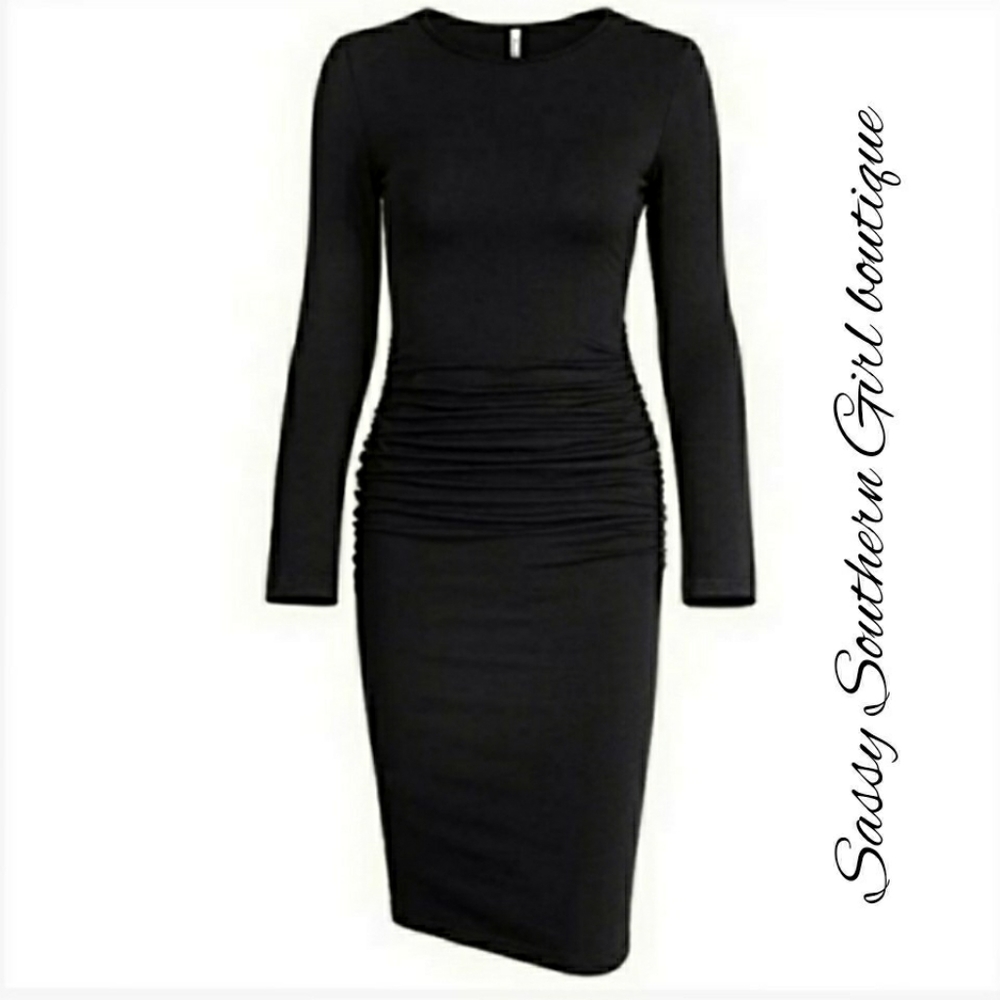 🆕⭐ Black bodycon midi dress - Picture 5 of 6